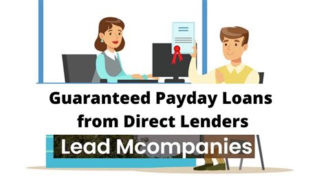Payday Loan Guaranteed Approval Direct Lender